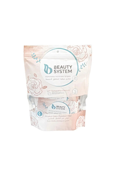 BEAUTY SYSTEM بيوتي سيستم مناديل نسائية للمناطق الحساسة 25 قطعة بالصبار و فيت...