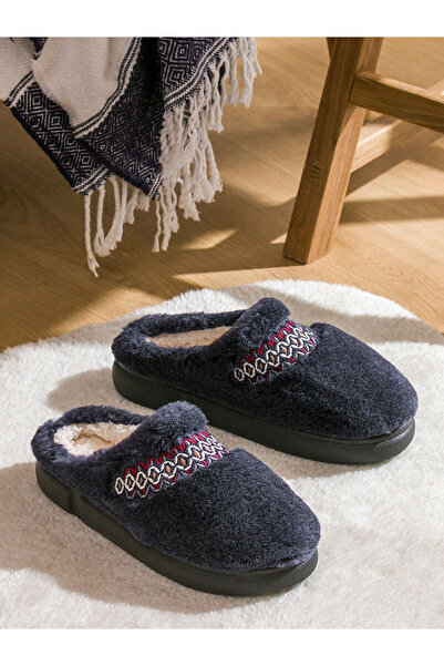 LC Waikiki Alita City Lcw Steps Navy Blue Women's House Slippers with a Diffe...