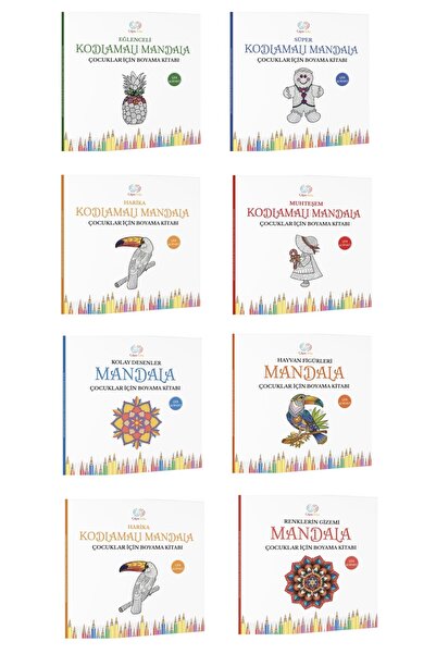 Çılgın Zeka Coloring Books Set for Kids 8 Books