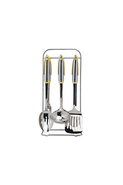 Generic Ben Shihon Stainless Steel Cooking Spoon Set with Plastic Handle