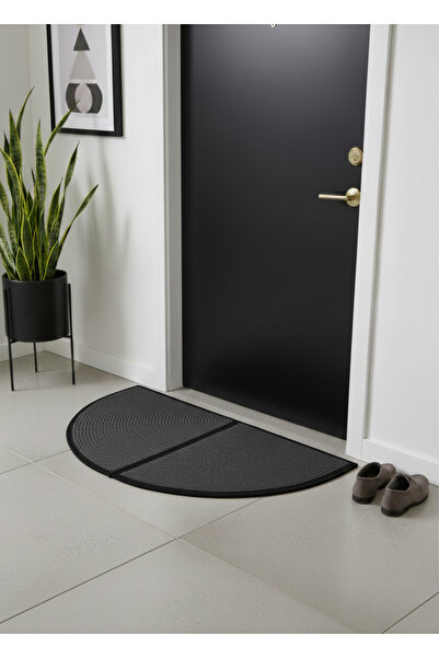 HomeTurko Rustic Half Moon Handmade Jute Semicircle Doormat Natural Wicker Welcome Mat