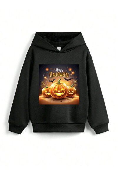 stil x ХЕЛОУИН - ХЕЛОУИН ПЕЧАТАНА ДЕТСКА СВИТЕРКА С КАПЮШОН, 3-НИШЕНА КАНТА