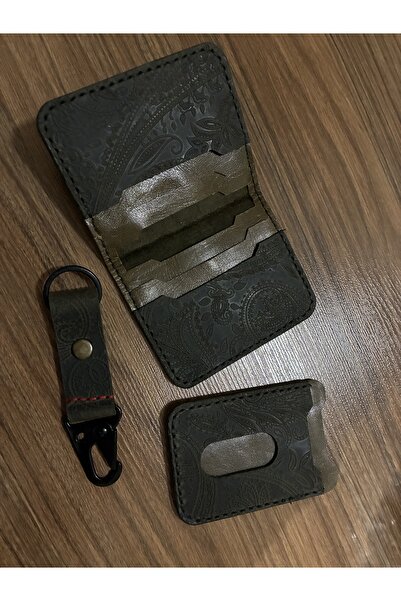 KRAL GRUP DERİCİLİK Genuine Cowhide Leather Keychain, Wallet, Card Holder, Ex...