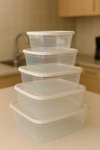 Nurfa 5-Piece Square Storage Set