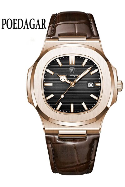 POEDAGAR Man Watch Waterproof Luminous Men's Watch Quartz-40.5mm