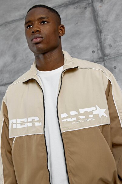 NOMARC Cream Vibrant Embossed Printed Seasonal Jacket