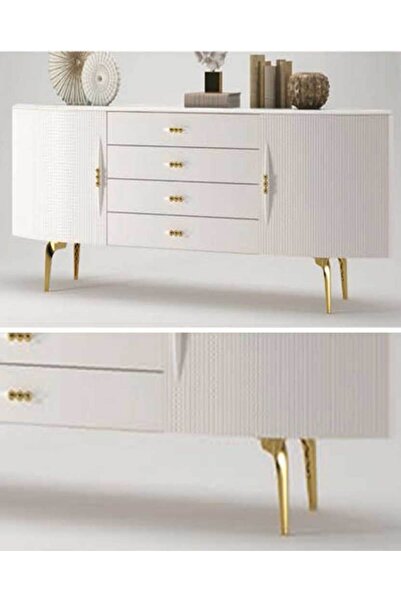 İMT AKSESUAR Mobilier Repla Canapea Unitate TV Scaun și Consolă Dulap 16 cm Aur