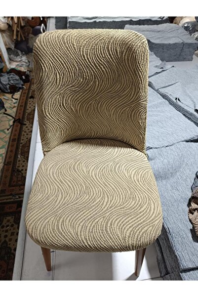 EJMEL 1 Adet Dokuma jakar Oval Sandalye Kılıfı. Retro Sandalye Örtüsü lastikli, esnek, su yolu desen