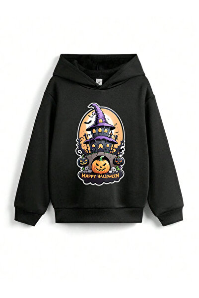 stil x ХЕЛОУИН - ХЕЛОУИН ПЕЧАТАНА ДЕТСКА СВИТЕРКА С КАПЮШОН, 3-НИШЕНА КАНТА