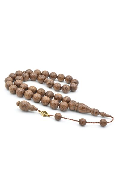 Murty99 Mărgele de rugăciune din lemn de abanos maro, cu tăietură globulară, ...