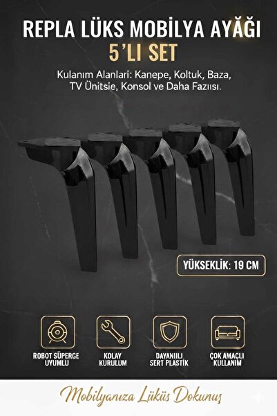 İMT AKSESUAR Repla Mobilya Kanepe Tv Ünitesi Koltuk ve Konsol Dolap Ayağı 19 ...