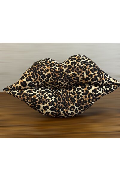 happyteks Dudak kırlent leopar