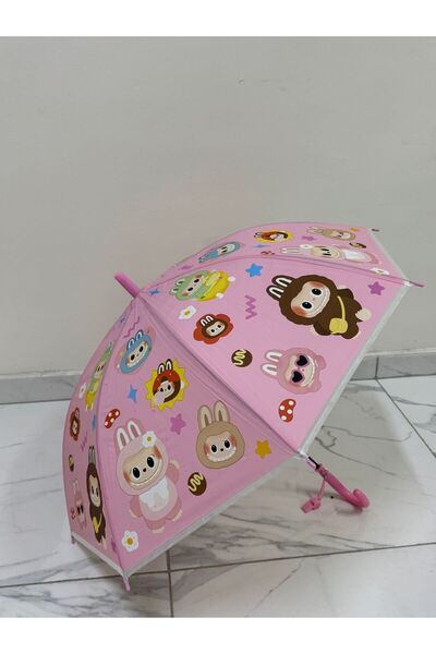 KUMSALTRADE labubu şemsiye çocuk şemsiyesi kız erkek çocuk kumsal trade