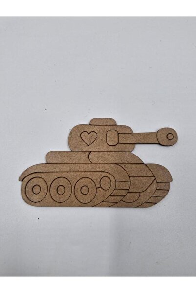 Mu Art Ahşap 15 قطعة من الرسم الخشبي اللطيف على شكل دبابة للمدرسة، نشاط فني ي...