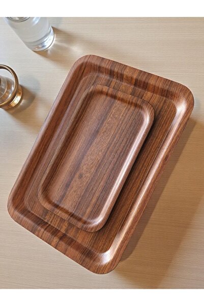 BARITCIOGLU 2Pcs Wooden Tray