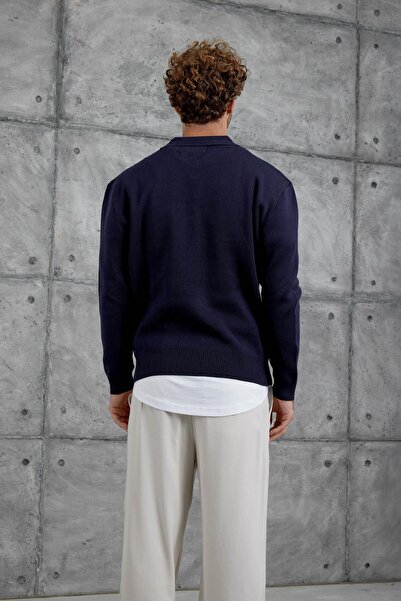 NOMARC Синій Gst Arma Детальний поло з коміром-стійкою