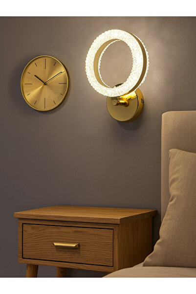 NOONLUX DESIGN&LIGHTING Kono Gold Led Aplik Yatak Başları Salon Tv Salon Banyo Kuaför Organizasyon