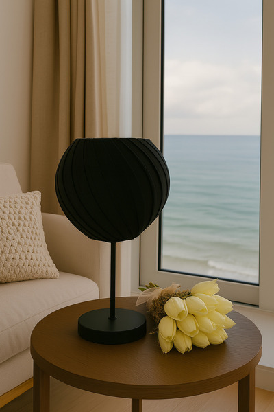 Barstech Modern Spiral Abajur - 40 cm Metal ayaklı Lambader