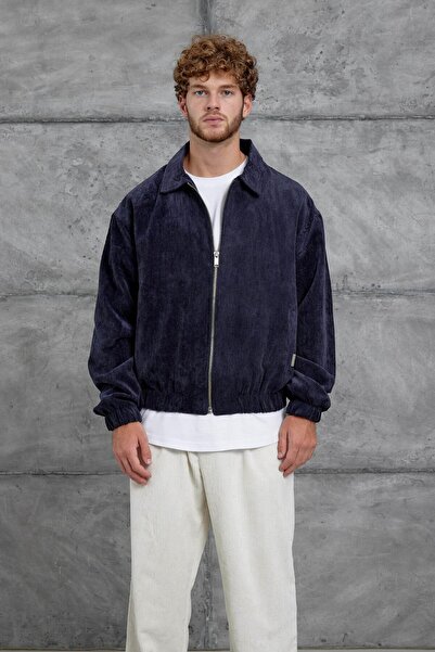 NOMARC Синій 251 Оксамитова тканина Oversize Куртка