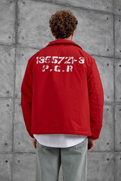 NOMARC Κόκκινο μπουφάν Nmrc ελαφρύ oversized