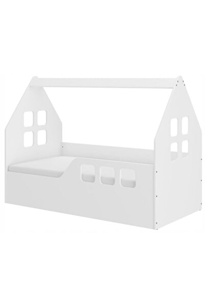 NOVOKIDS Pat în formă de căsuță pentru copii NOVOKIDS™ MAGIC LITTLE HOUSE, 160x80 CM, Set cu spumă MATSEN® 10 CM
