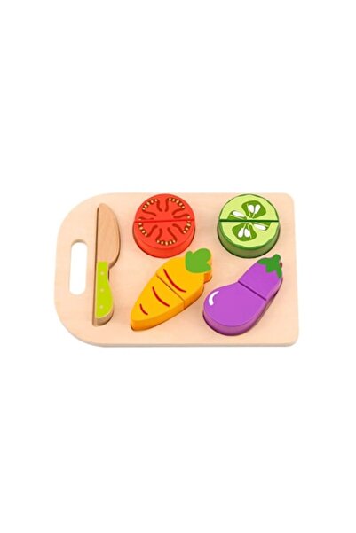 NOVOKIDS Puzzle 3D din lemn masiv NOVOKIDS™ Wooden Vegetable Cutter, 10 piese