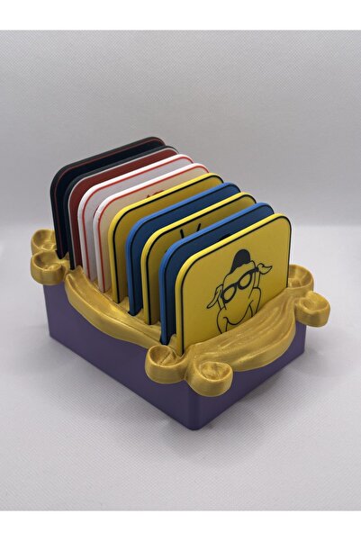 Friends Temalı Bardak Altlığı Seti – Özel Kutulu Dekoratif Coaster Set (8 Parça)