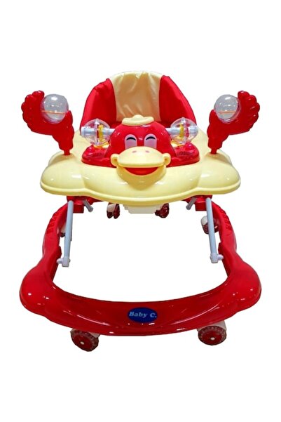 NOVOKIDS Adjustable Baby Walker Baby C, with melodies, silent silicon wheels, Duck Toy, Foldable, Re
