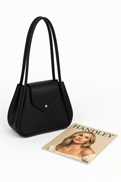 Handley حقيبة كتف فاخرة بتفاصيل غطاء أنيق
