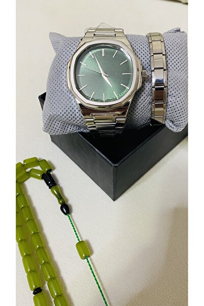 Yegane Erkek Kombin Seti: Klasik Şıklık ve Manevi Dokunuş (Saat, Bileklik ve Tesbih)