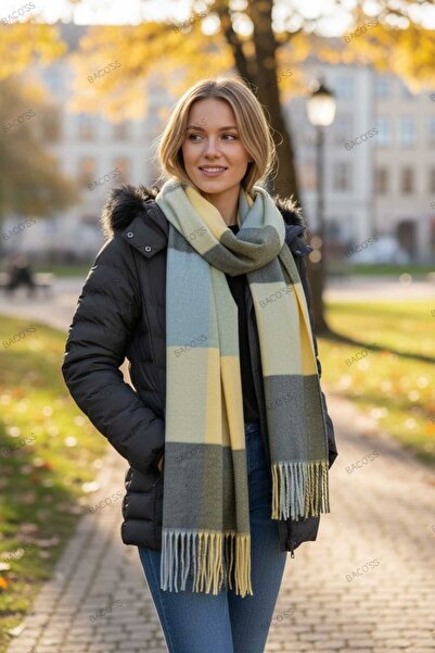 Bacoss Eșarfă cu textura moale și pufosă (BC-1237)