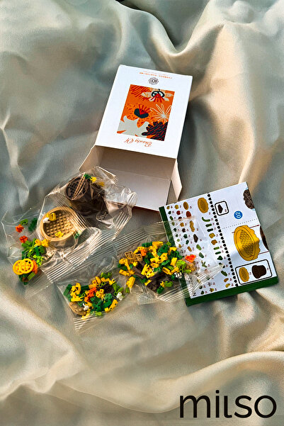 MİLSO Potted Flower Building Block Set – 260+ Pieces - Decorative Tabletop Plant Flower Model - 1 Piece