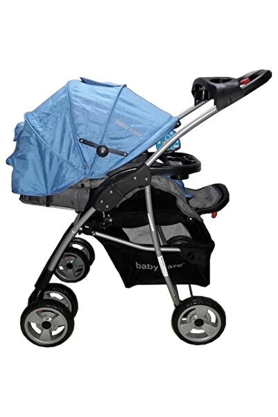 Baby Care Cărucior pentru bebeluși 2 în 1 M203, balansoar, spătar reglabil, Landau, frână de picior