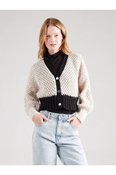 ONLY Onlrose Life Ls Cardigan cu decolteu în V pentru femei, cu detalii din dantelă, cardigan crop boy