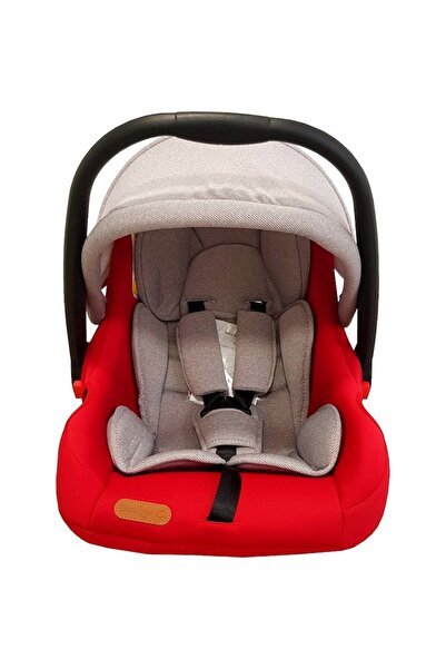 Baby Care PRO Infant Car Seat, Adjustable Handle, R-129 i-Size Certification, Red and Grey