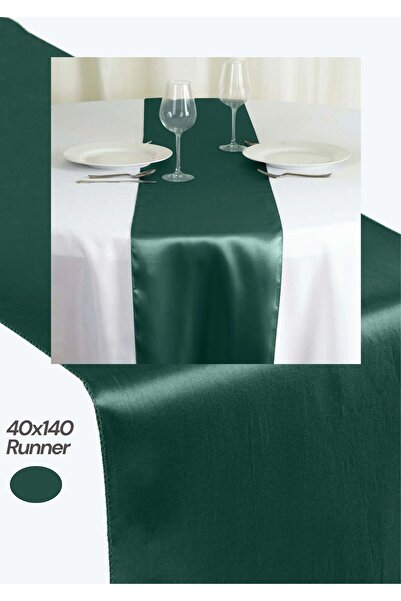 PratikDikisco Yeşil Saten 40x140 Runner-Amerikan Servisi