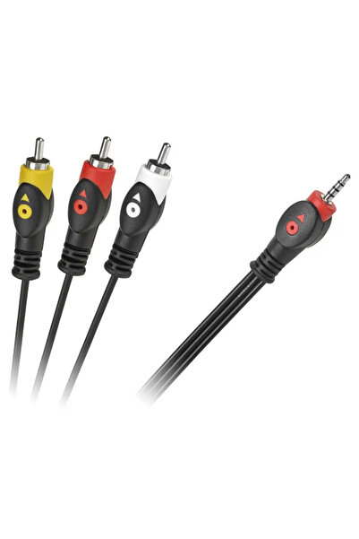 OEM Cable Jack 3.5 mm 4 channels A/V/Masa to 3x RCA 3m