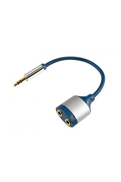 OEM Cablu adaptor audio HiFi stereo Jack 3.5 mm tata - 2x 3.5 mm mama 15cm du...