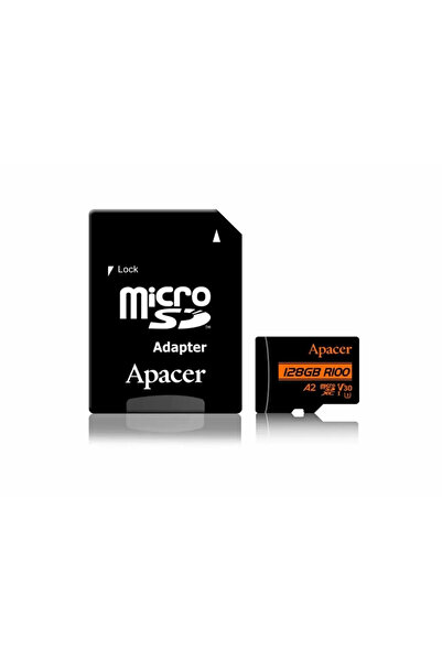 Apacer Card microSDXC UHS-I U3 V30 A2 128GB R100 cu adaptor SD AP128GMCSX10U8-R