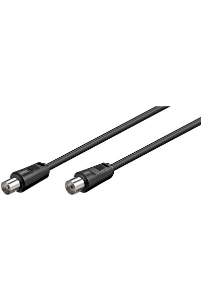 OEM Cablu COAXIAL TV antena 70DB Dublu ecranat mama-tata 1.5m negru 11720 Goobay