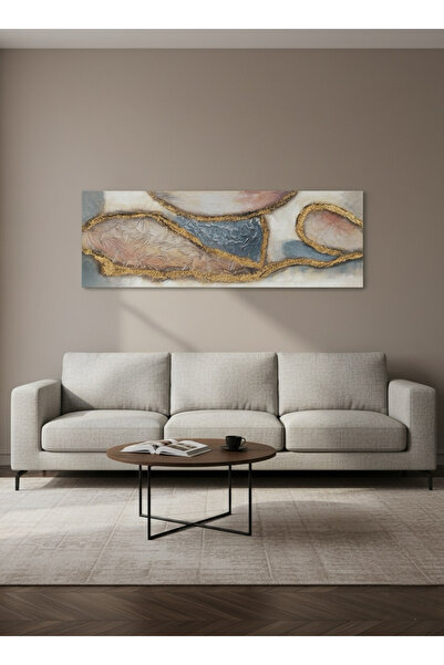 seasons box لوحة جدارية مستطيلة بالوان هادئة 150x50 cm