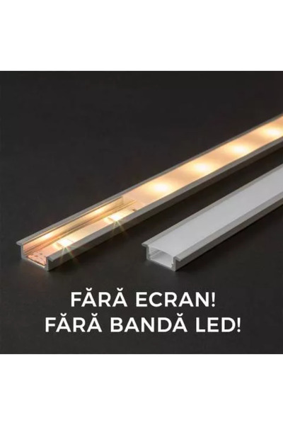 OEM Profil din aluminiu pentru benzi LED 2000x23x8mm Phenom