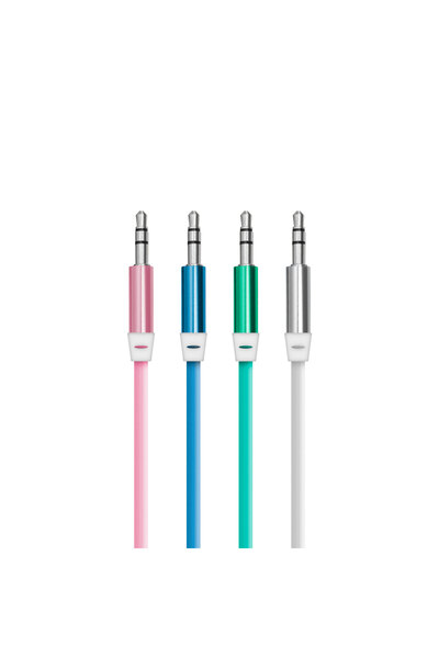 OEM AUXILIARY cable Jack 3.5 mm metal male-male 1m textile Delight