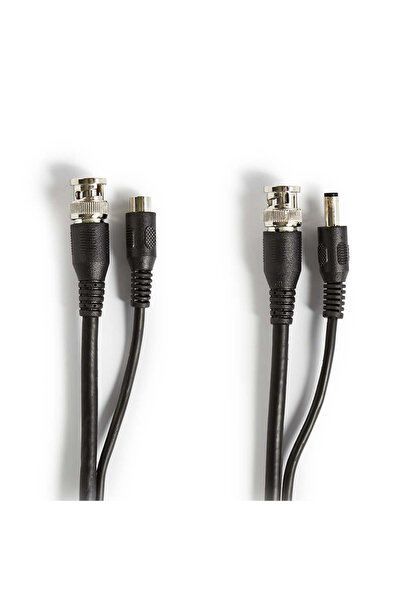 Nedis Cablu coaxial de securitate BNC + DC 2.1x5.5mm CCTV RG59 10m conectori ...