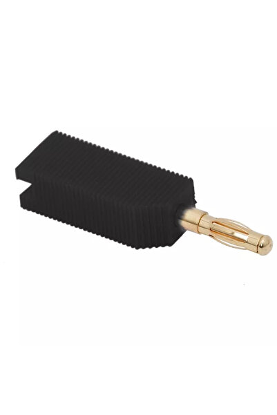 OEM Black male banana plug, gold-plated contact, 4mm cable