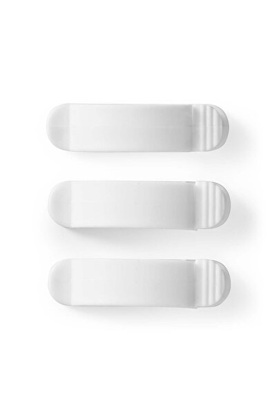 Nedis Cable management with clip lock 3pcs 3 slots for cable max 7.5 mm white