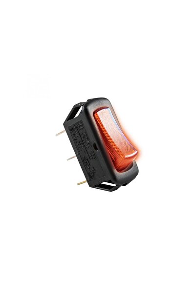 Home by Somogyi ON-OFF rocker switch red bulb 1 circuit 2 positions recessed 31x11mm 250V 10A HOME