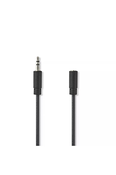 OEM Cablu audio Jack Stereo 3.5 mm tata - 3.5 mm mama 2m negru Nedis