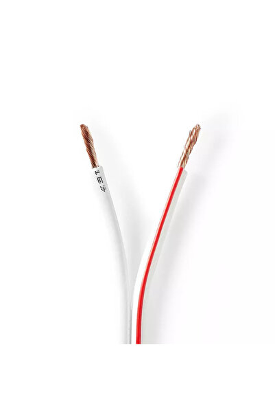 OEM Καλώδιο Ηχείων 2x 2.50mm CCA Λευκό Nedis CAGW2500WT1000