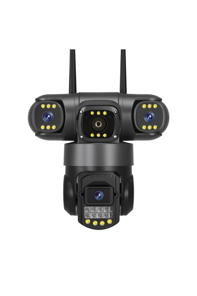 rut&cari Cameră de Supraveghere WiFi 12MP Tripla, 6K, PTZ, Zoom 10X, Vedere Nocturnă Color, Audio